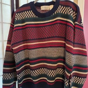 Andhurst Men's Festive Striped Crewneck Sweater